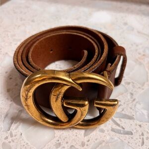 Gucci Brown Leather Belt